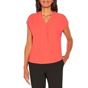 NWT Banana Republic Women's V-Neck Front Pleat Relaxed Fit Blouse Top